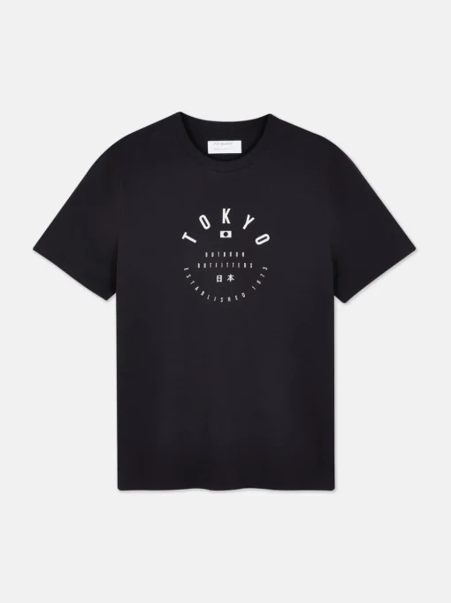T-shirt z krótkim rękawem i napisem Tokyo