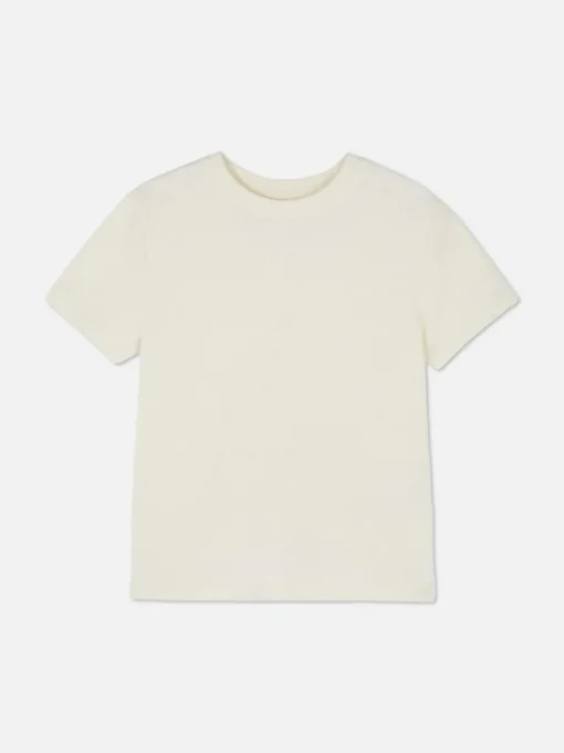 T-shirt z okrągłym dekoltem i teksturowanym motywem