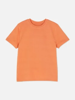 T-shirt z okrągłym dekoltem i teksturowanym motywem