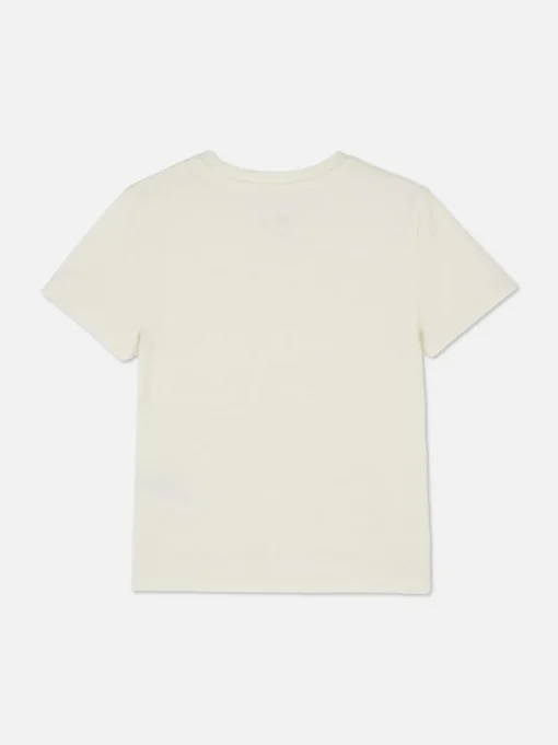 T-shirt z okrągłym dekoltem i teksturowanym motywem