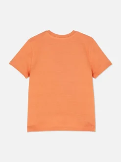 T-shirt z okrągłym dekoltem i teksturowanym motywem