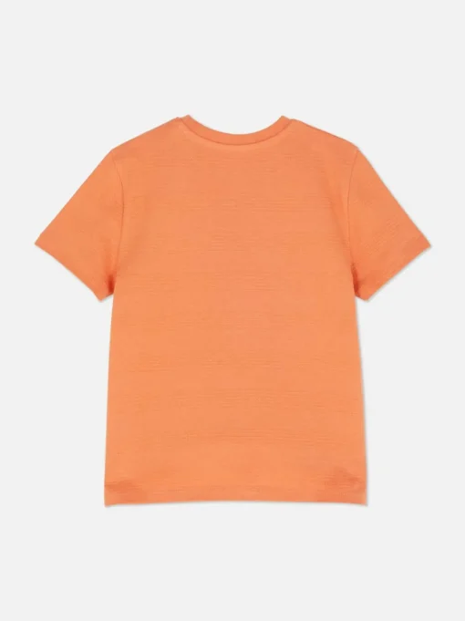 T-shirt z okrągłym dekoltem i teksturowanym motywem