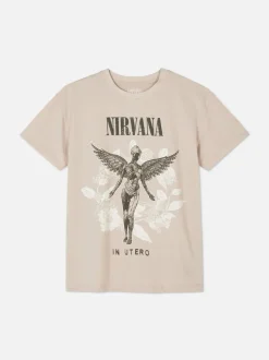 T-shirt z okrągłym dekoltem i motywem Nirvany