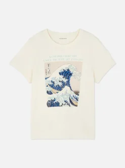 T-shirt z okrągłym dekoltem Katsushika