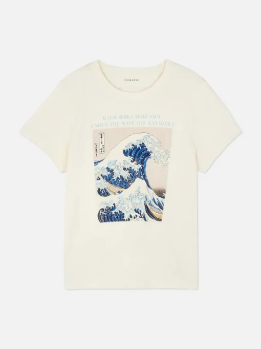 T-shirt z okrągłym dekoltem Katsushika