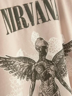 T-shirt z okrągłym dekoltem i motywem Nirvany