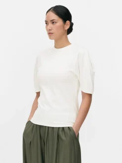 T-shirt z podwiniętymi rękawami The Edit