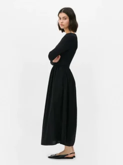 T-shirtowa sukienka midi 2 w 1