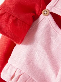 T-shirty wykończone falbankami, 2 szt.