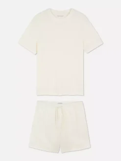 Żakardowa krótka piżama