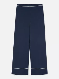 Żakardowe długie spodnie od piżamy