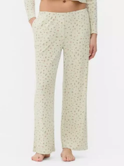 Ażurowy dół od piżamy z nadrukiem