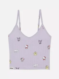 Ażurowy top od piżamy na ramiączkach Hello Kitty