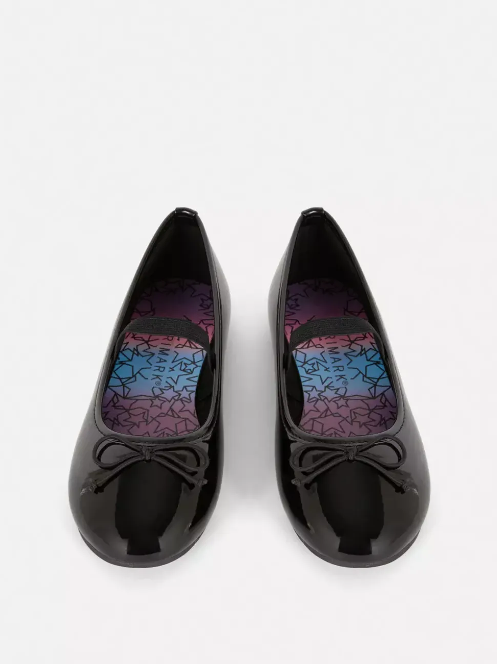 Baleriny ze sztucznej lakierowanej skóry