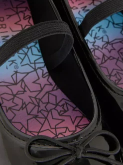 Baleriny ze sztucznej lakierowanej skóry