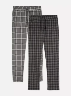 Bardzo miękkie legginsy w kratę, 2 pary