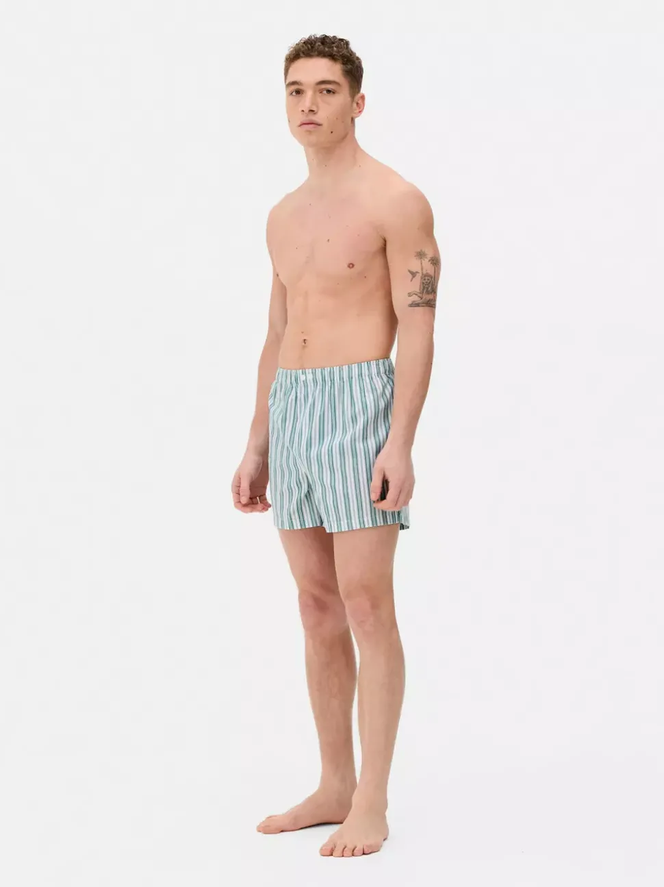 Bawełniane spodenki piżamowe w paski