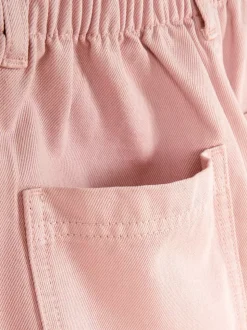 Bawełniane spodnie typu paper bag