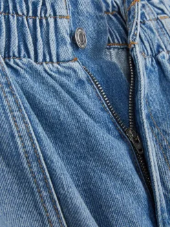 Bawełniane spodnie typu paper bag