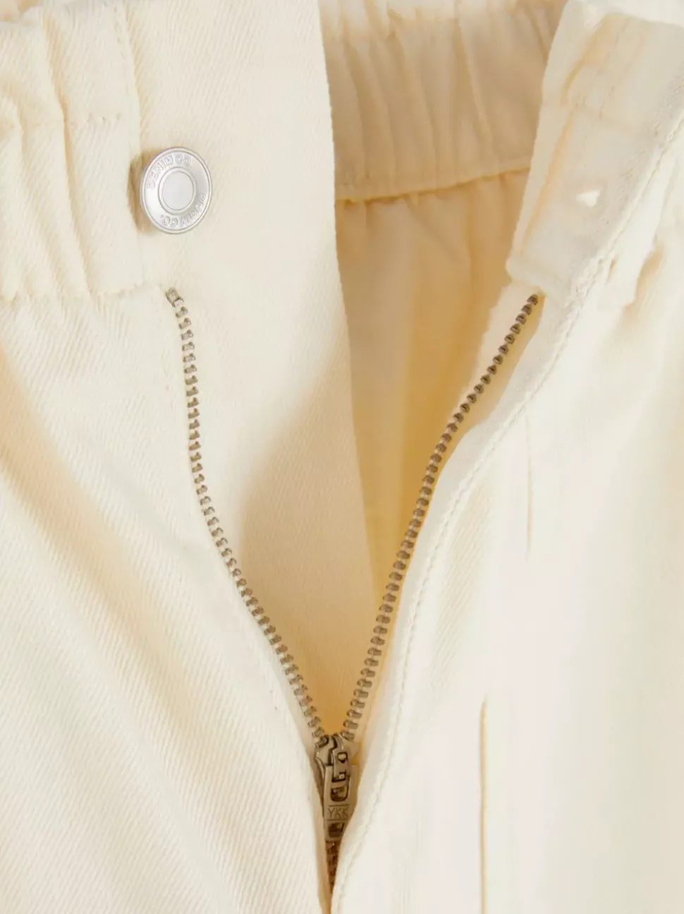 Bawełniane spodnie typu paper bag