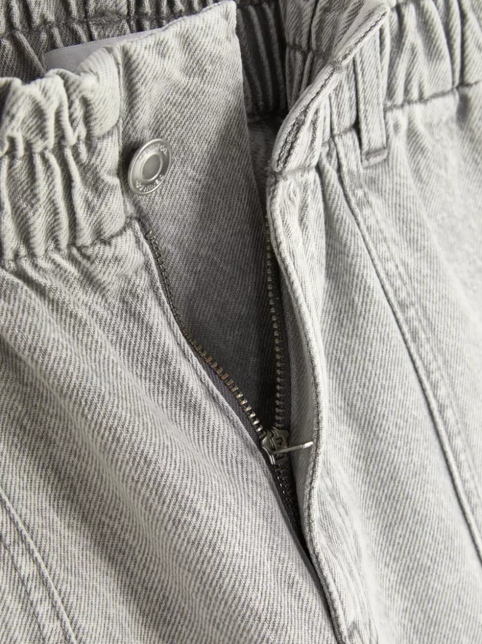 Bawełniane spodnie typu paper bag