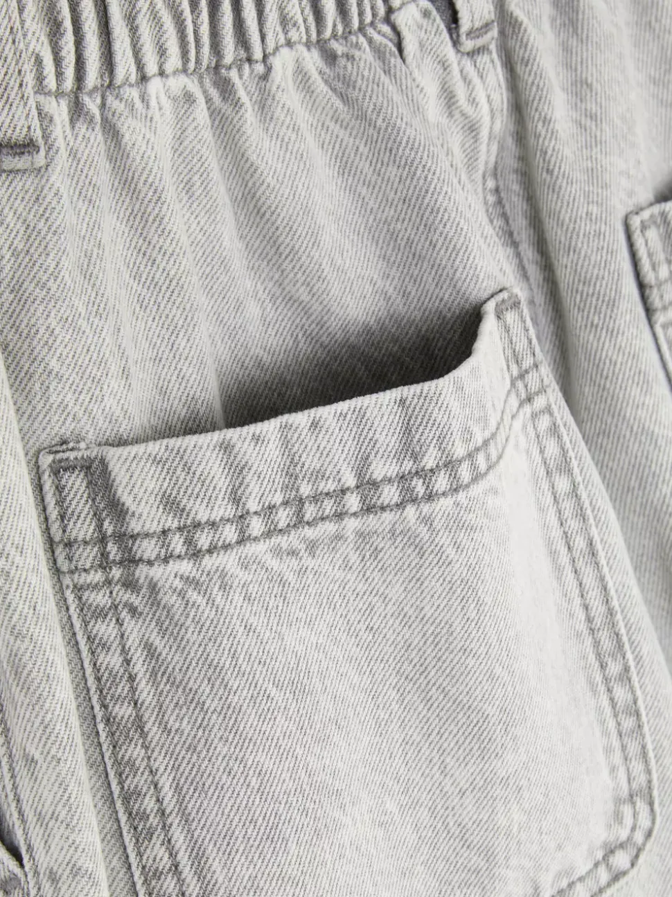 Bawełniane spodnie typu paper bag