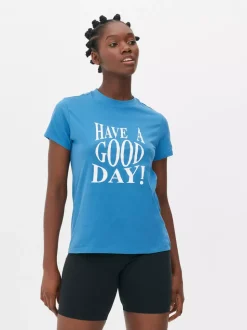 Bawełniany T-shirt z nadrukiem