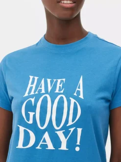 Bawełniany T-shirt z nadrukiem