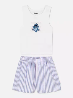 Bezrękawnik i szorty od piżamy z motywem Disneya