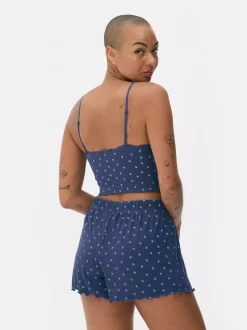 Bezszwowa koszulka od piżamy na ramiączkach