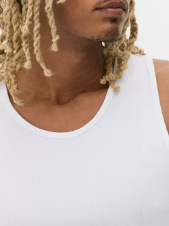 Bezszwowe prążkowane podkoszulki, 2 szt.