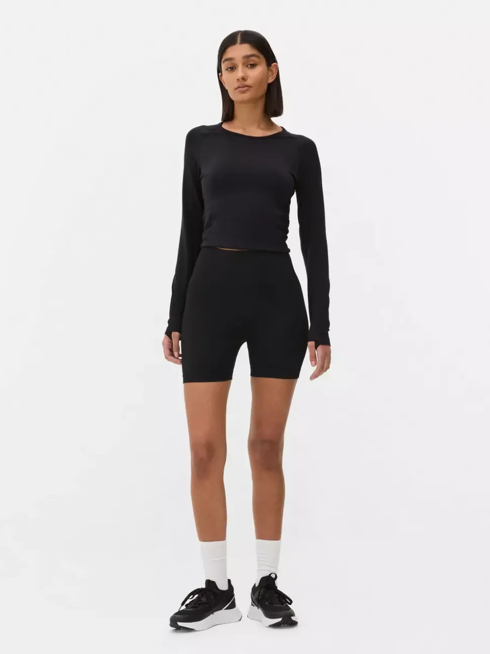 Bezszwowe szorty do jogi z wysokim stanem