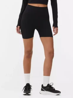 Bezszwowe szorty do jogi z wysokim stanem