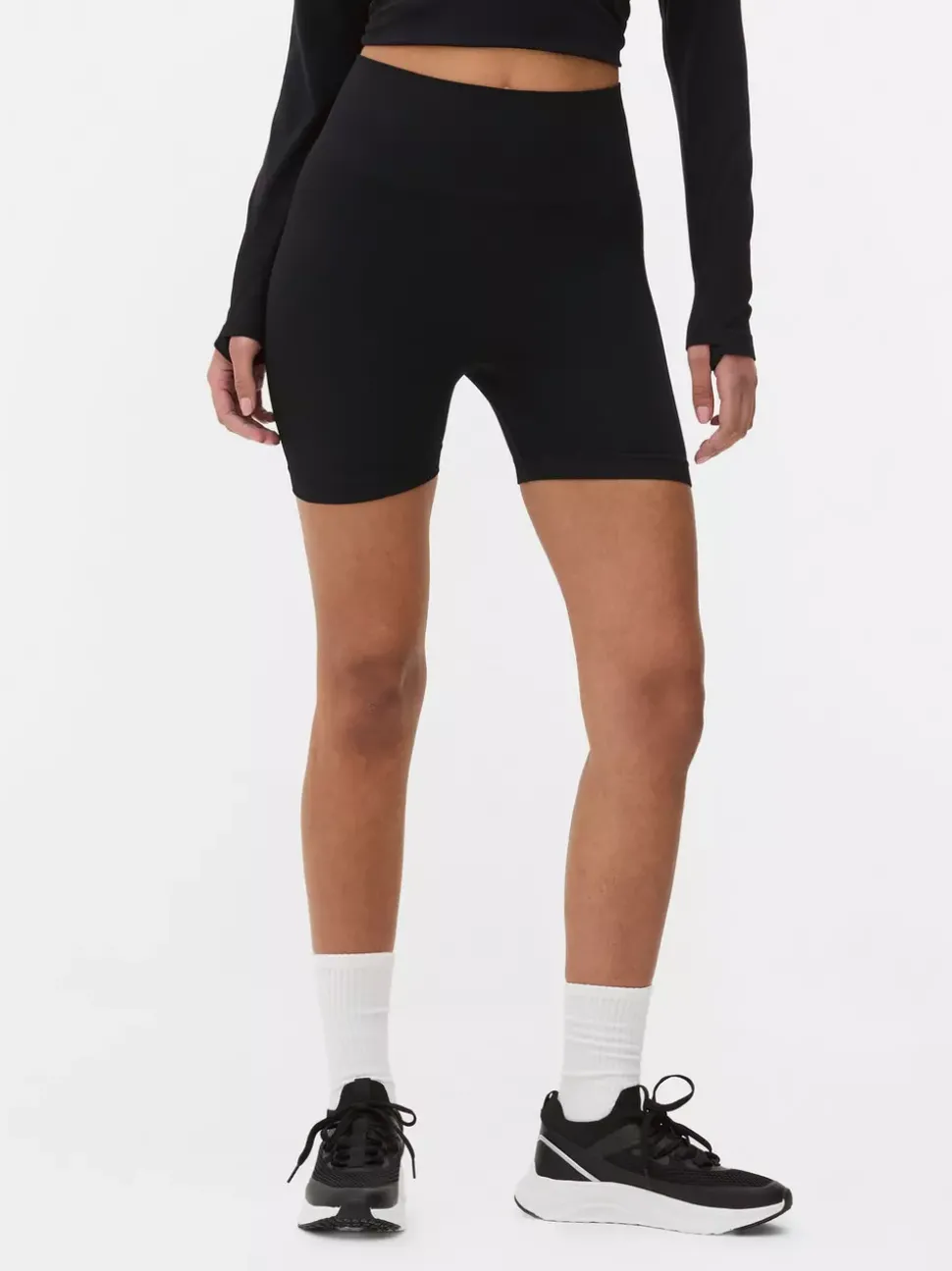 Bezszwowe szorty do jogi z wysokim stanem