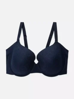 Biustonosz pod T-shirt z haftem, rozmiary F–H