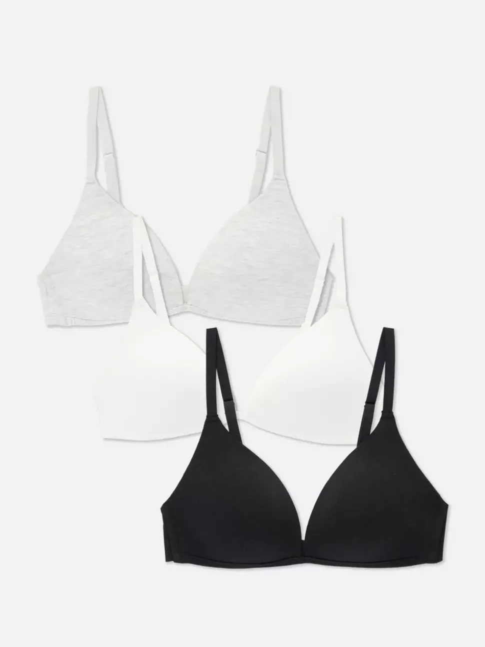 Biustonosze bez fiszbin, 3 szt.