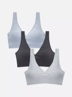 Biustonosze bez fiszbin z dekoltem V, 3 szt.