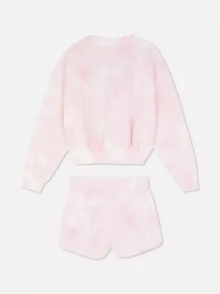 Bluza i szorty ze wzorem tie-dye, motyw Hello Kitty