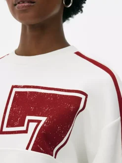 Bluza oversize w uniwersyteckim stylu z numerem