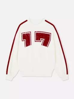 Bluza oversize w uniwersyteckim stylu z numerem