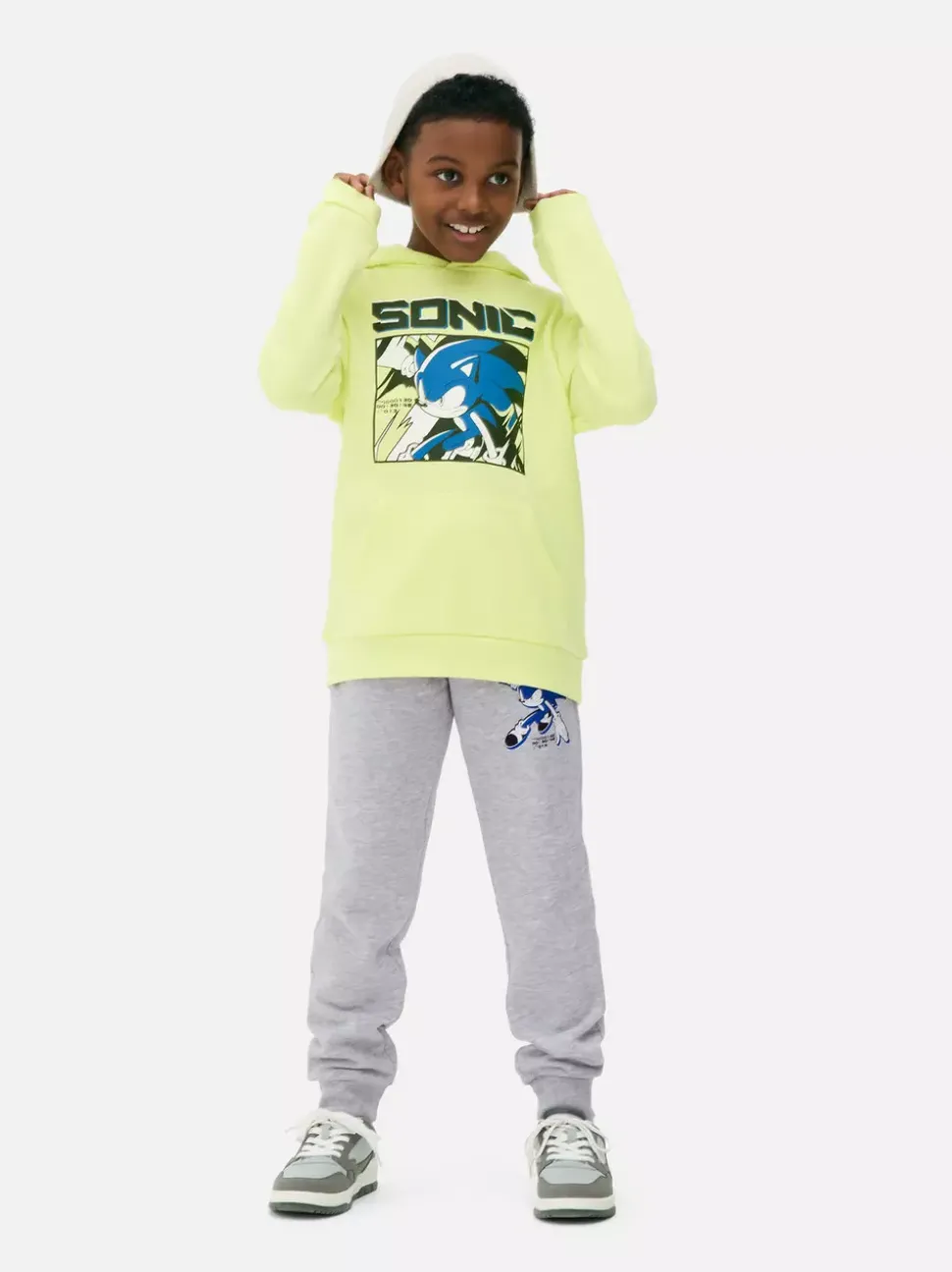 Bluza z kapturem i nadrukiem Jeża Sonica