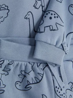 Bluza z kapturem z dinozaurem i joggery, komplet