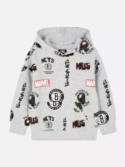Bluza z kapturem z motywem Marvela i NBA Brooklyn Nets
