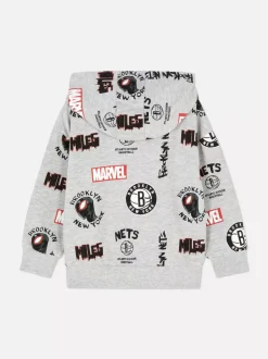 Bluza z kapturem z motywem Marvela i NBA Brooklyn Nets
