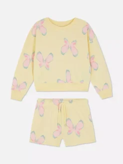 Bluza z okrągłym dekoltem i szorty ze sznurkiem