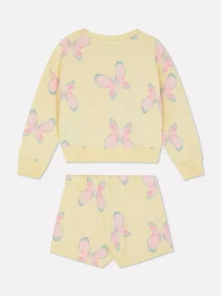 Bluza z okrągłym dekoltem i szorty ze sznurkiem