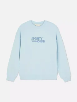 Bluza z okrągłym dekoltem i nadrukiem