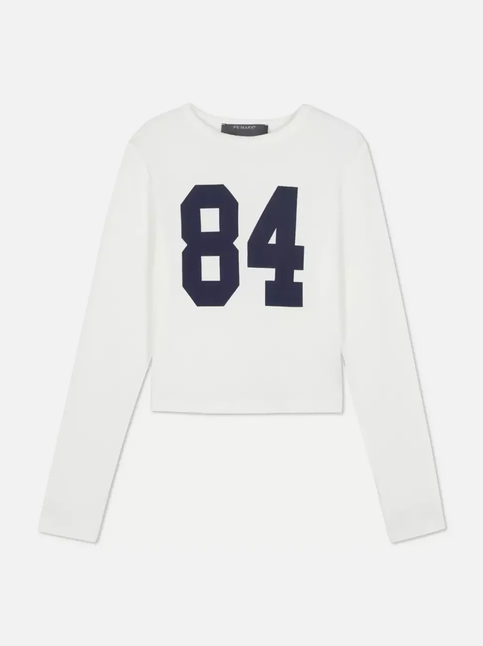 Bluzka w prążki z długim rękawem i okrągłym dekoltem