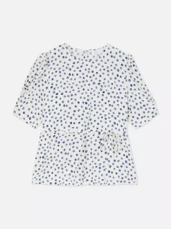 Bluzka z krótkim rękawem w kwiaty