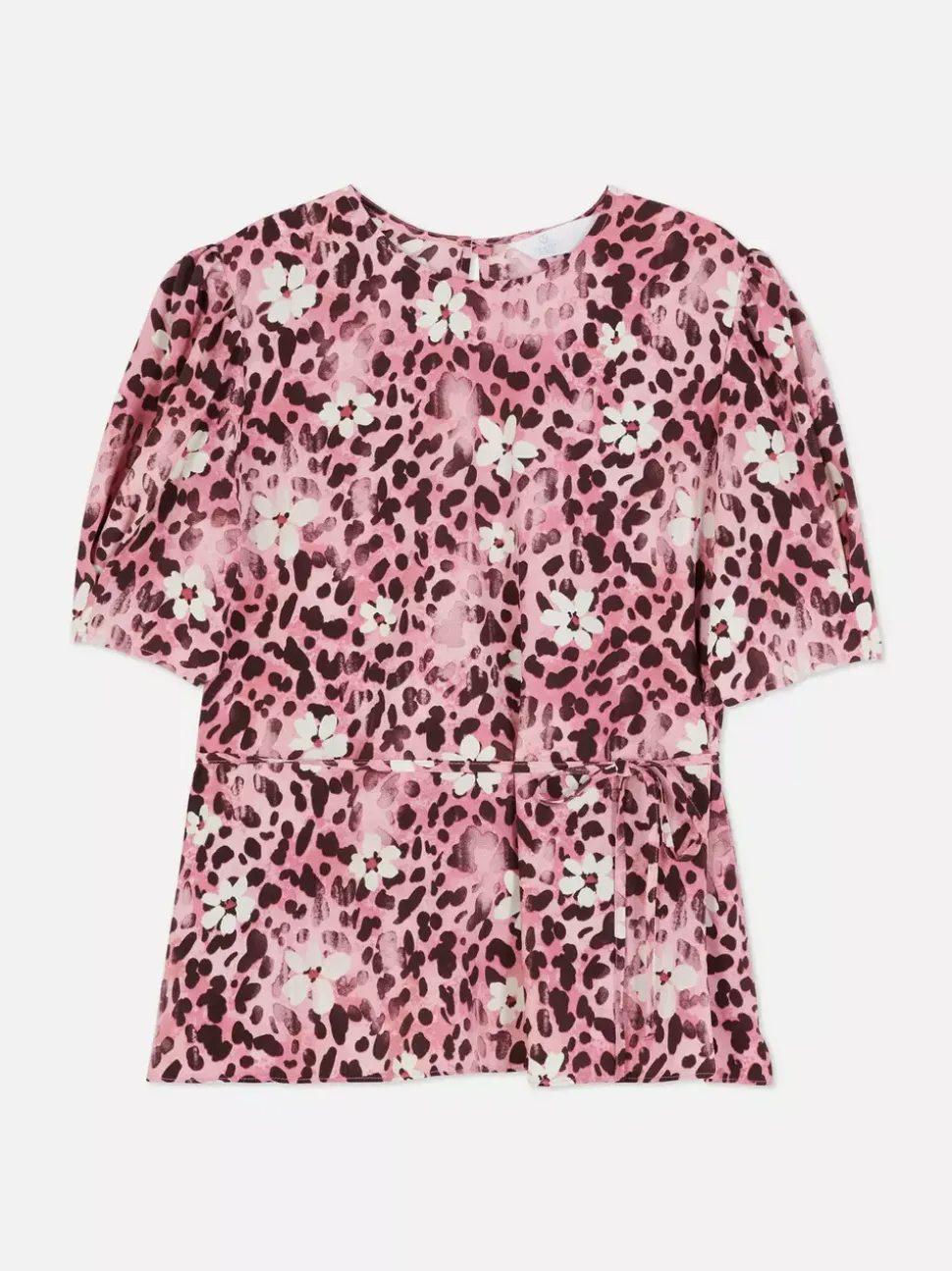 Bluzka z krótkim rękawem w kwiaty